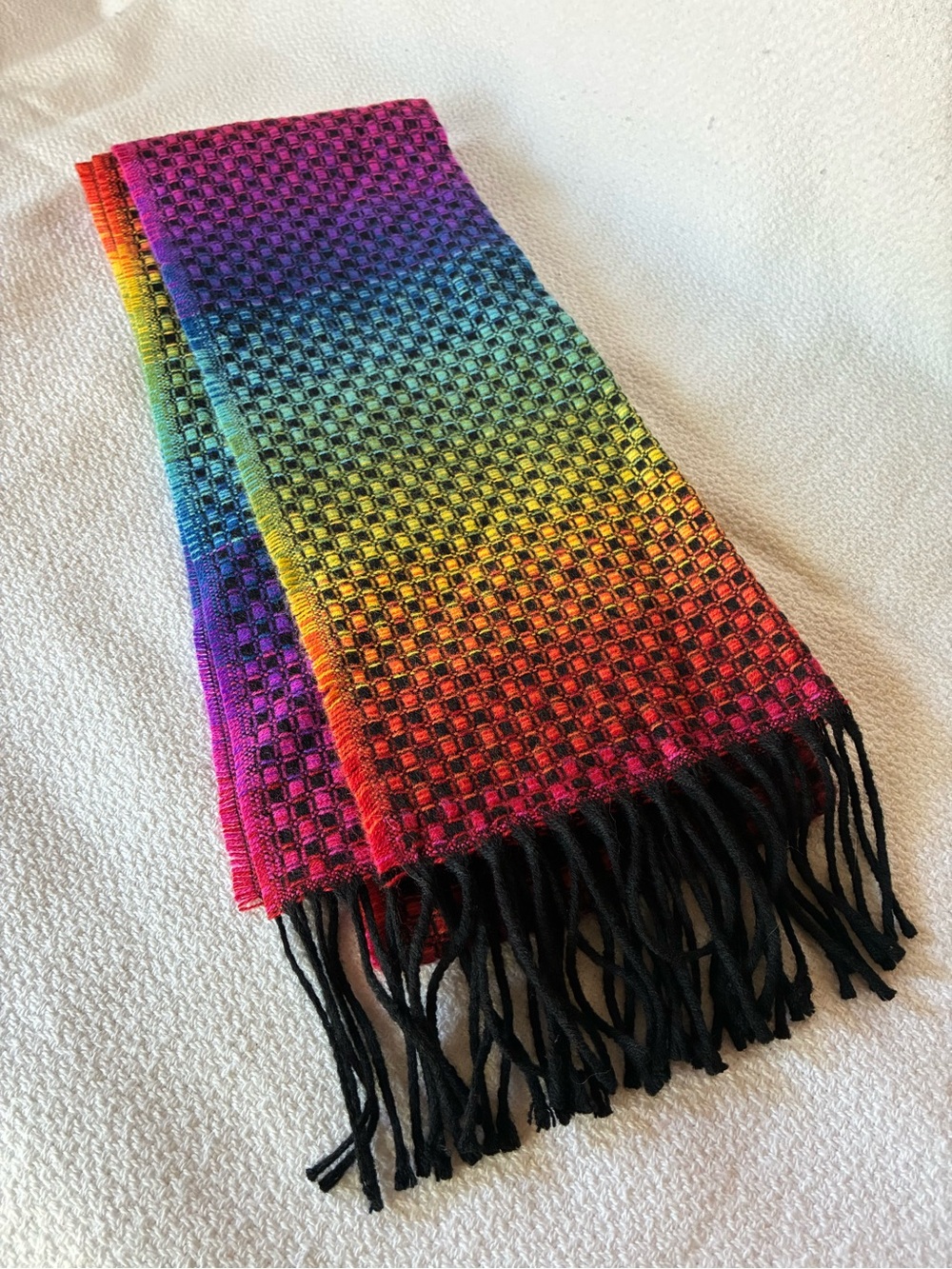 Merona Gradient Waffle Knit Scarf - Pink to Purple Ombre NWT